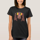 Belgium Flag Field Spaniel Dog Belgium Pocket T-Shirt (Vorderseite)