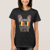 Belgium Flag French Bulldog Dog Belgium Pocket T-Shirt (Vorderseite)