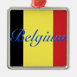 Belgium flag ornament aus metall