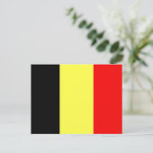 Belgium Flag Postkarte (Stehend Vorderseite)