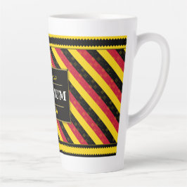 Belgium Football Fan Flag Colors Stripe Pattern Milchtasse