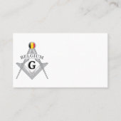 Belgium freemasonry sign visitenkarte (Vorderseite)