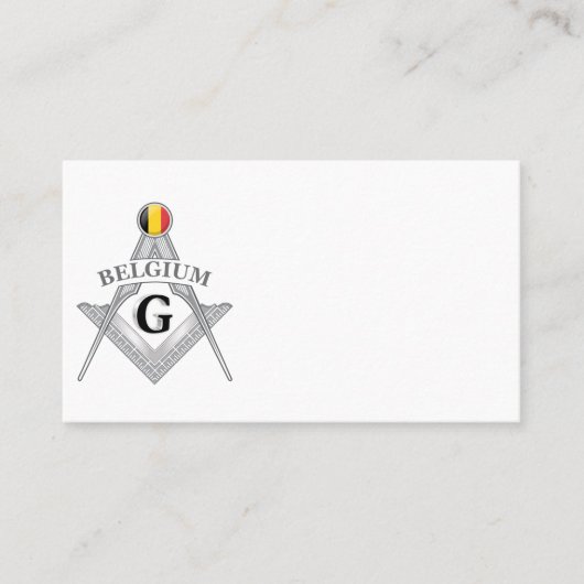 Belgium freemasonry sign visitenkarte (Vorderseite)