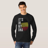 Belgium It's In My DNA Cute Belgian Flag Fingerpri T-Shirt (Vorne ganz)