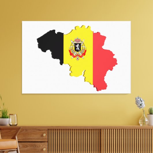 Belgium map leinwanddruck (Insitu (Wohnzimmer))