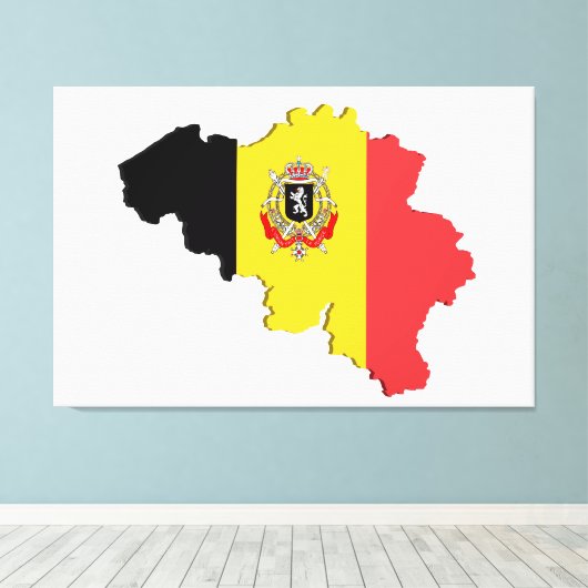 Belgium map leinwanddruck (Insitu (Holzboden))