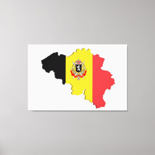 Belgium map leinwanddruck