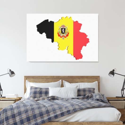 Belgium map leinwanddruck (Insitu (Schlafzimmer))