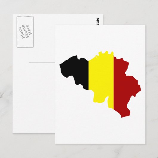 Belgium map postkarte (Vorne/Hinten)