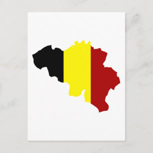 Belgium map postkarte