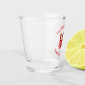 Belgium Red LOVE Flag Personalized  Schnapsglas (Links)