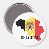 Belgium Silhouette, flag, Magnet (Vorderseite/Rückseite)