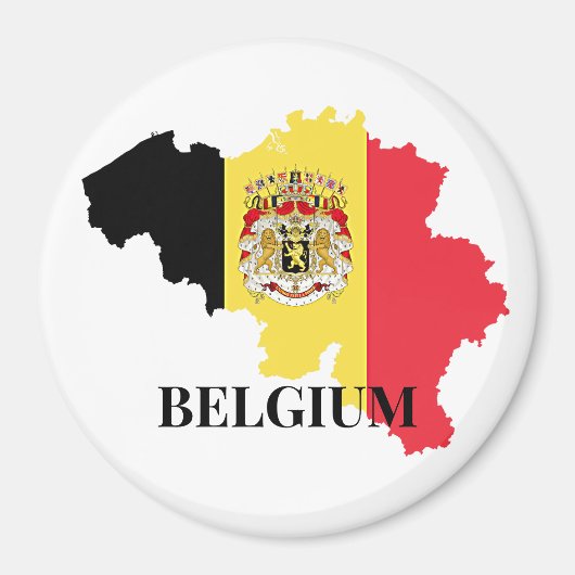 Belgium Silhouette, flag, Magnet (Vorne)