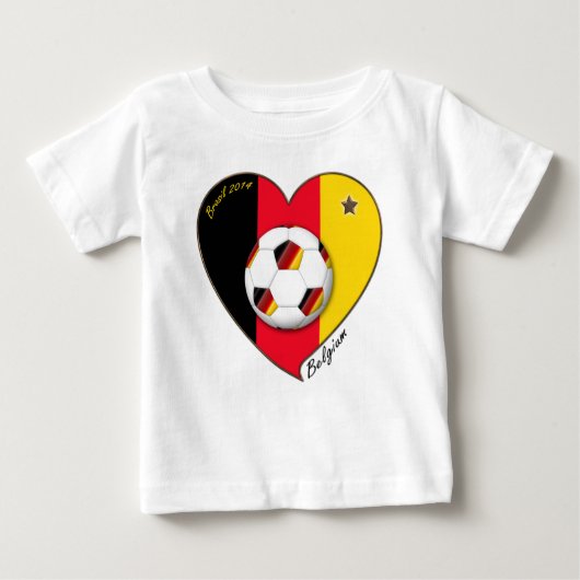 „BELGIUM“ Soccer 2014. Fußball von Belgien Baby T-shirt (Vorderseite)