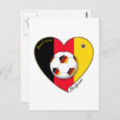 "BELGIUM" Soccer 2014. Fútbol Postkarte (Vorne/Hinten)