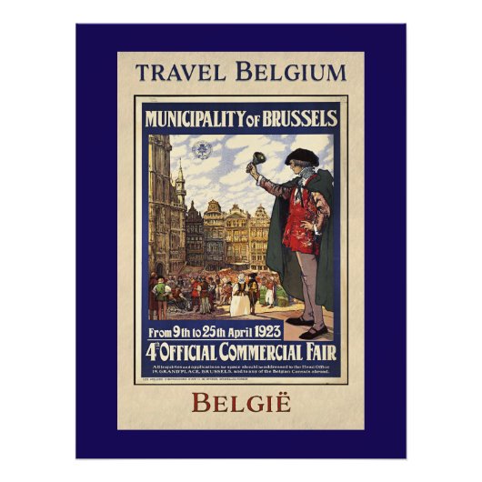 Belgium Travel Poster (1923) (Vorne)