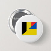 Belgium Ukraine Flag Belgian Ukrainian Nationality Button (Vorne & Hinten)