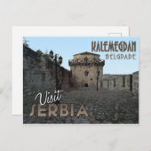 Belgrad, Kalemegdan, Serbien - Besuch von Serbien. Postkarte (Vorne/Hinten)