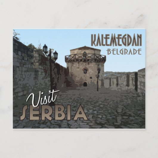 Belgrad, Kalemegdan, Serbien - Besuch von Serbien. Postkarte (Vorderseite)