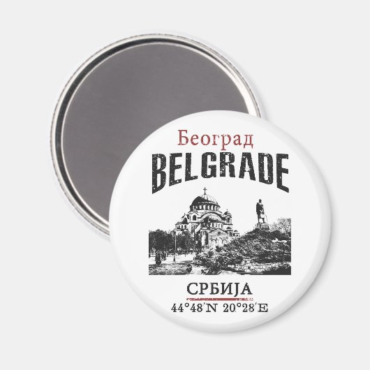 Belgrad Magnet (Vorderseite/Rückseite)