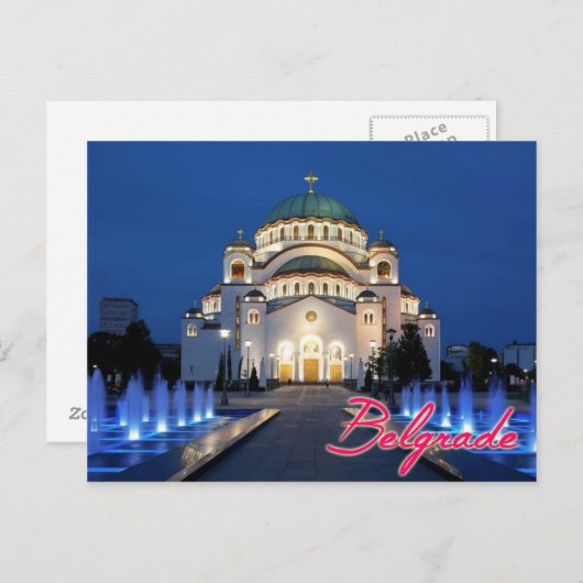 Belgrad Postkarte (Vorne/Hinten)