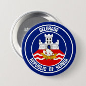 Belgrad RundEmblem Button (Vorne & Hinten)