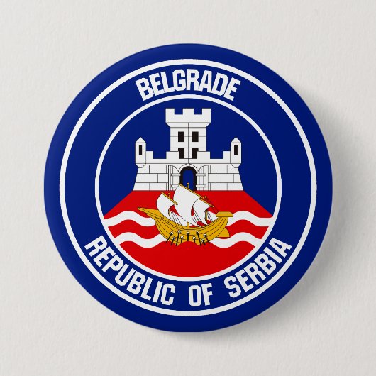 Belgrad RundEmblem Button (Vorderseite)
