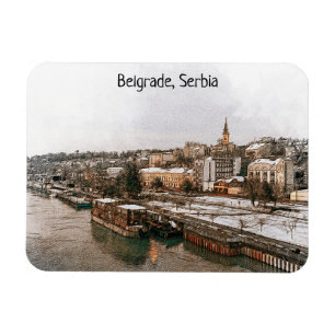 Belgrad Serbien Balkan Panoramasicht Magnet