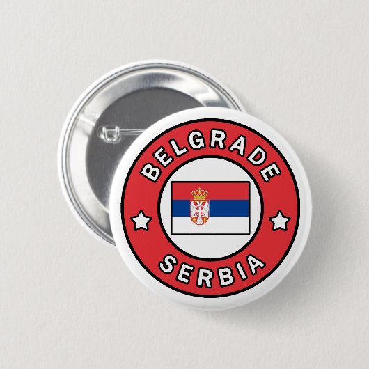 Belgrad Serbien Button (Vorne & Hinten)