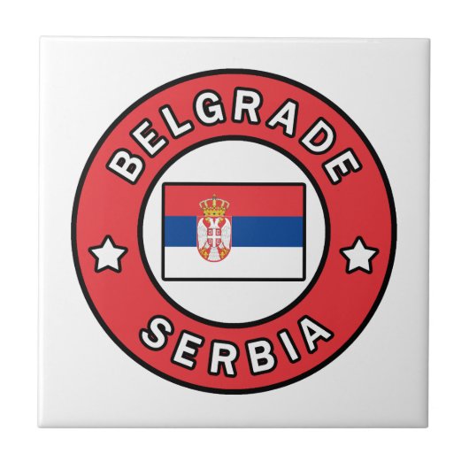 Belgrad Serbien Fliese (Vorderseite)