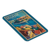 Belgrad Serbien Fluss Illustration Reise Kunst Magnet (Rechte Seite)