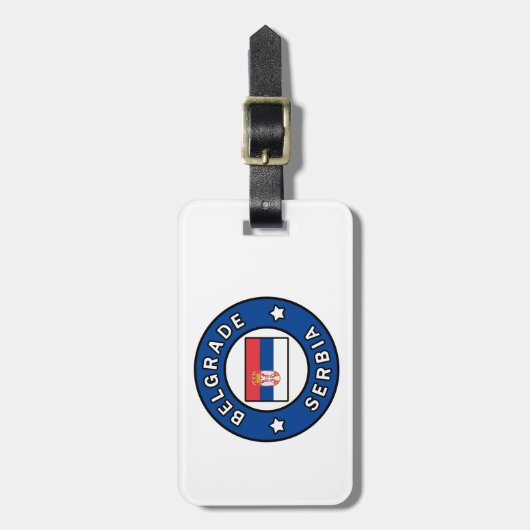 Belgrad Serbien Gepäckanhänger (Vorderseite vertikal)
