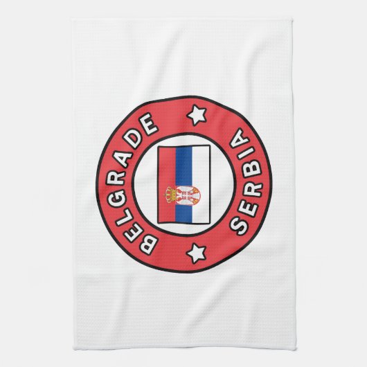 Belgrad Serbien Geschirrtuch (Vertikal)