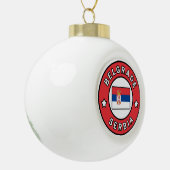 Belgrad Serbien Keramik Kugel-Ornament (Links)