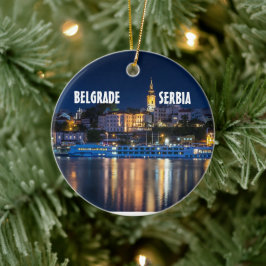 Belgrad Serbien Landschaftliche Weihnachtsschmuck