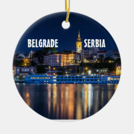 Belgrad Serbien Landschaftliche Weihnachtsschmuck
