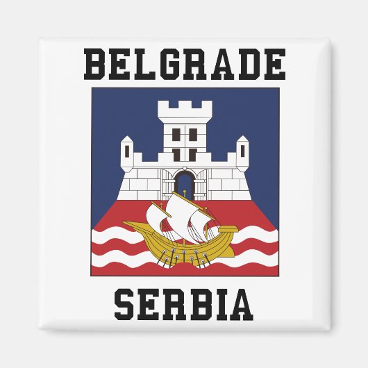 Belgrad, Serbien Magnet (Vorne)