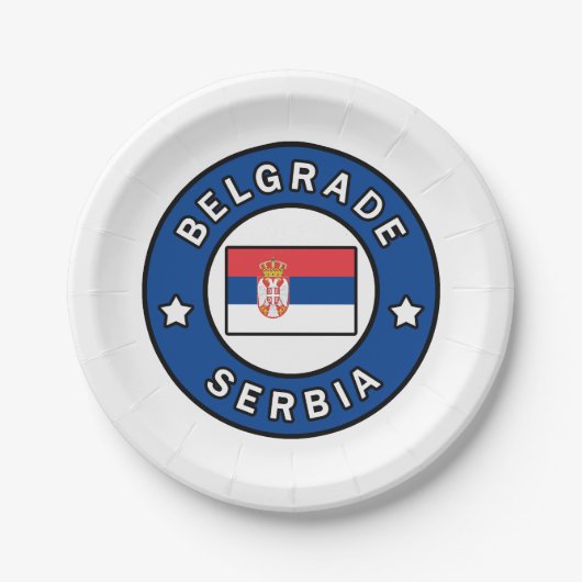 Belgrad Serbien Pappteller (Vorderseite)