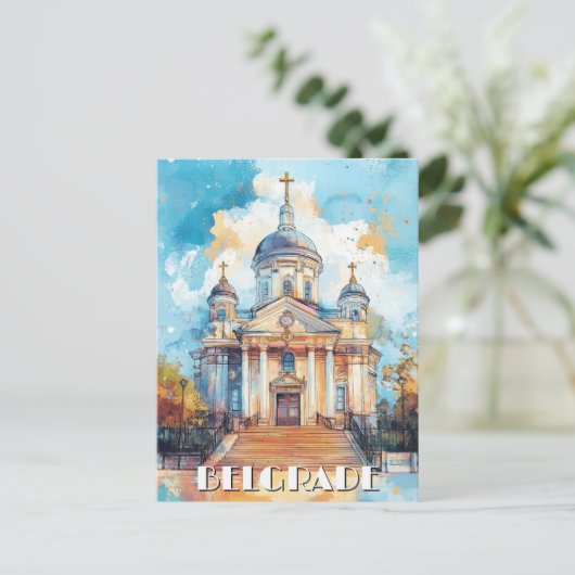 Belgrad Serbien Reise Postkarte (Stehend Vorderseite)