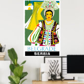 Belgrad, Serbien Reiseplakat Poster (Heimbüro)