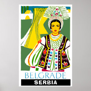 Belgrad, Serbien Reiseplakat Poster