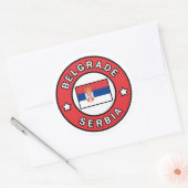 Belgrad Serbien Runder Aufkleber (Umschlag)