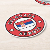 Belgrad Serbien Runder Pappuntersetzer (Angewinkelt)