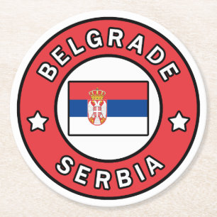 Belgrad Serbien Runder Pappuntersetzer