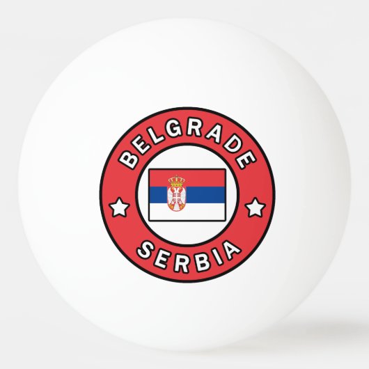 Belgrad Serbien Tischtennisball (Vorderseite)