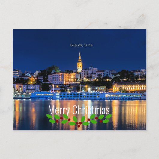 Belgrad, Serbien - Weihnachten Postkarte (Vorderseite)