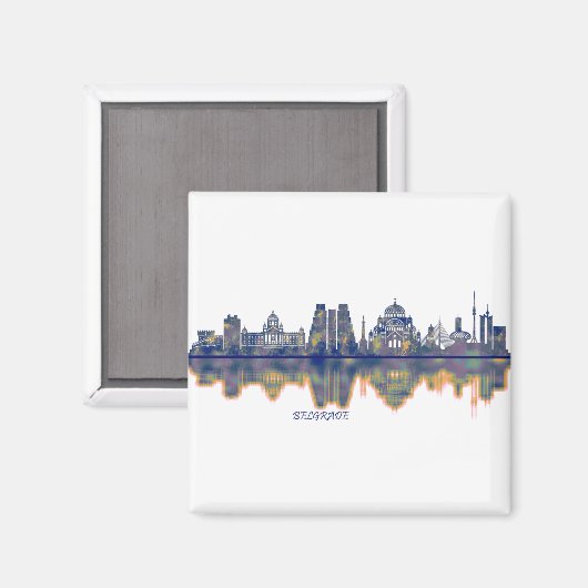 Belgrad Skyline Magnet (Vorderseite/Rückseite)