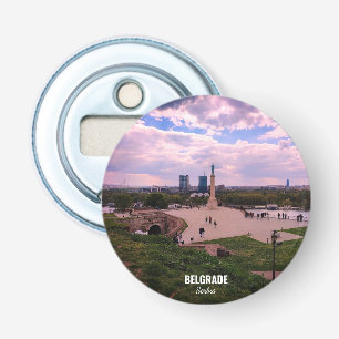 Belgrad-Souvenir-Magnet Blick von Kalemegdan Flaschenöffner