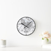 Belgrade Clock City Line Art Runde Wanduhr (Zuhause)