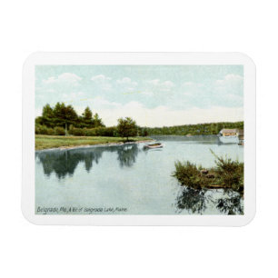Belgrade Lake, Maine 1910 Vintage-Postkarte Magnet